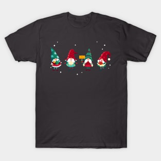 Hand drawn cute christmas gnomes T-Shirt